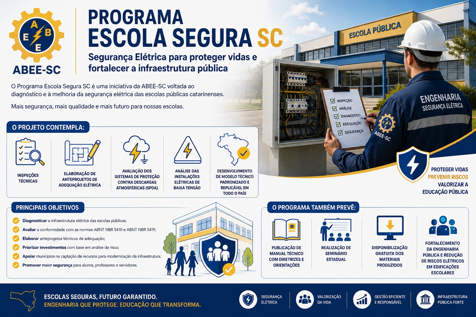Comunicação visual do Programa Escola Segura SC